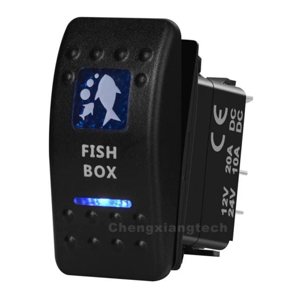 12v/24v ARB스타일 방수 푸쉬 스위치 파란색 (FISH BOX) [TYE-LS016]