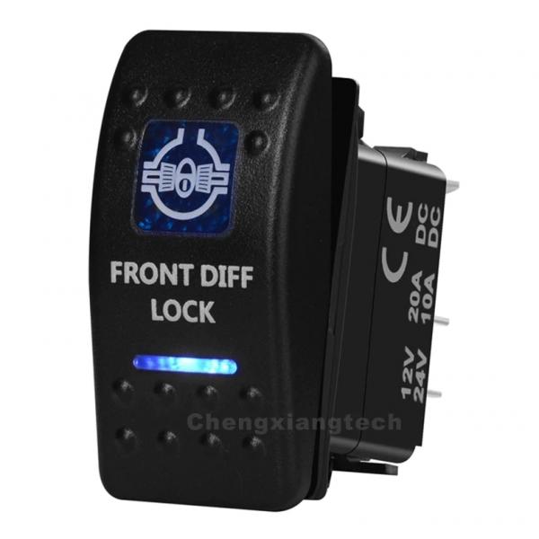 12v/24v ARB스타일 방수 푸쉬 스위치 파란색 (FRONT DIFF LOCK) [TYE-LS019]