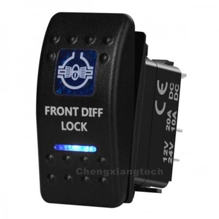 디바이스마트,EV 전기차/캠핑카/그린에너지 > 스위치/커넥터/릴레이 > 스위치/셀렉터,SMG,12v/24v ARB스타일 방수 푸쉬 스위치 파란색 (FRONT DIFF LOCK) [TYE-LS019],24V, 10A / 12V, 20A / SPST / 방수 IP 6 / 블루 / FRONT DIFF LOCK