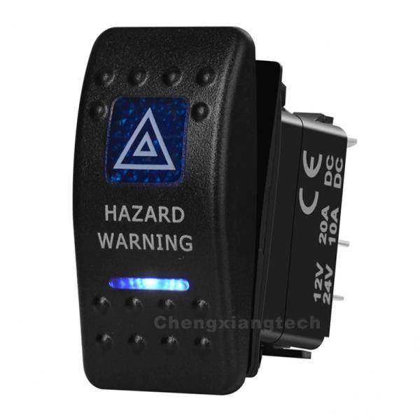 12v/24v ARB스타일 방수 푸쉬 스위치 파란색 (HAZARD WARNING) [TYE-LS020]