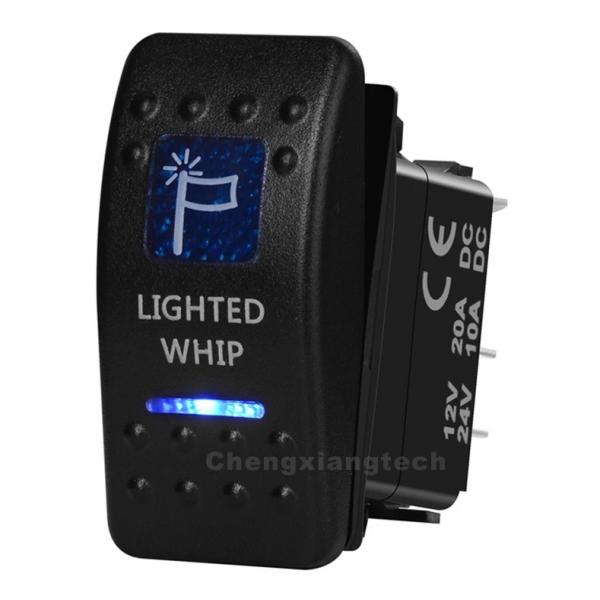 12v/24v ARB스타일 방수 푸쉬 스위치 파란색 (LIGHTED WHIP) [TYE-LS025]