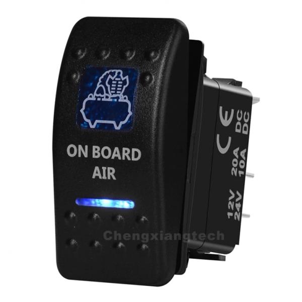 12v/24v ARB스타일 방수 푸쉬 스위치 파란색 (ON BOARD AIR) [TYE-LS027]
