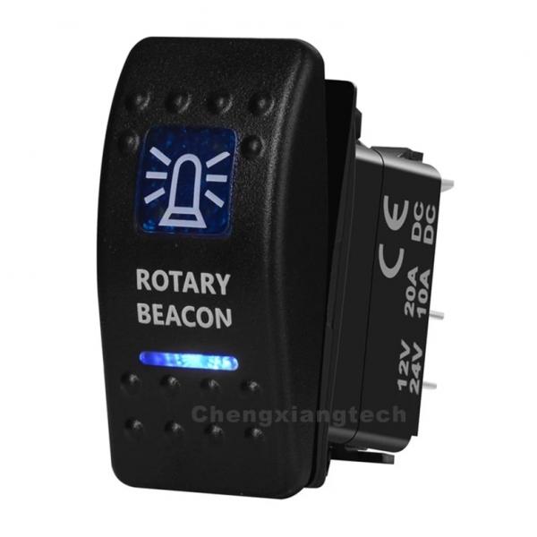 12v/24v ARB스타일 방수 푸쉬 스위치 파란색 (ROTARY BEACON) [TYE-LS039]