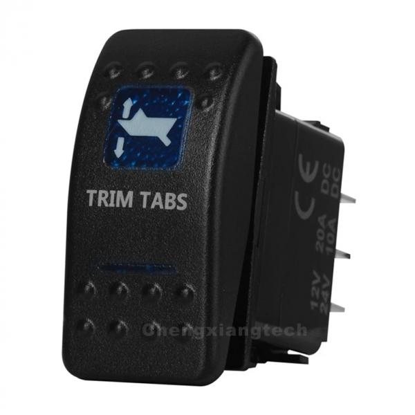 12v/24v ARB스타일 방수 푸쉬 스위치 파란색 (TRIM TABS) [TYE-LS046]