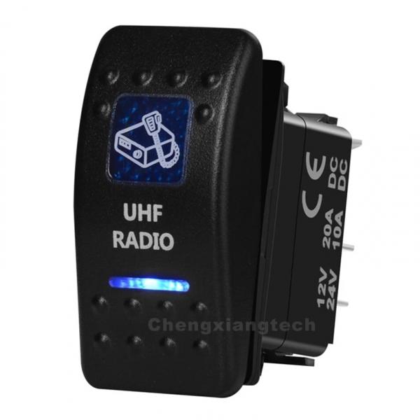 12v/24v ARB스타일 방수 푸쉬 스위치 파란색 (UHF RADIO) [TYE-LS047]