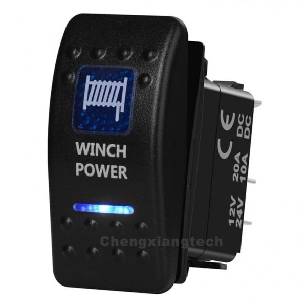 12v/24v ARB스타일 방수 푸쉬 스위치 파란색 (WINCH POWER) [TYE-LS051]