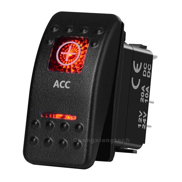 12v/24v ARB스타일 방수 푸쉬 스위치 빨간색 (ACC) [TYE-LS055]