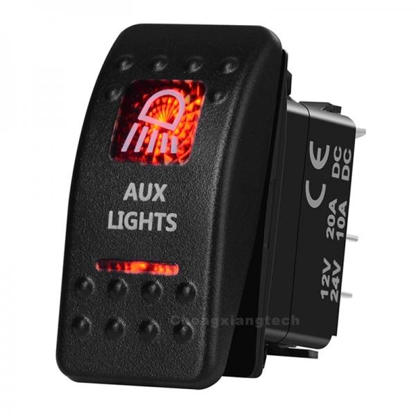 12v/24v ARB스타일 방수 푸쉬 스위치 빨간색 (AUX LIGHT) [TYE-LS057]
