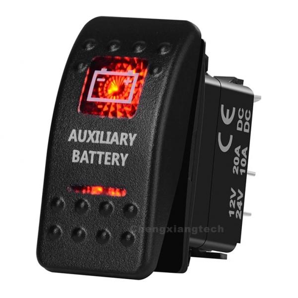 12v/24v ARB스타일 방수 푸쉬 스위치 빨간색 (AUXILLARY BATTERY) [TYE-LS058]