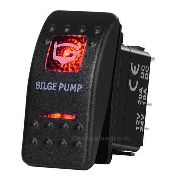 12v/24v ARB스타일 방수 푸쉬 스위치 빨간색 (BILGE PUMP) [TYE-LS060]