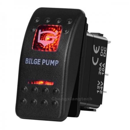 디바이스마트,EV 전기차/캠핑카/그린에너지 > 스위치/커넥터/릴레이 > 스위치/셀렉터,SMG,12v/24v ARB스타일 방수 푸쉬 스위치 빨간색 (BILGE PUMP) [TYE-LS060],24V, 10A / 12V, 20A / SPST / 방수 IP 6 / 레드 / BILGE PUMP