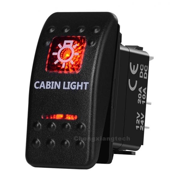 12v/24v ARB스타일 방수 푸쉬 스위치 빨간색 (CABIN LIGHT) [TYE-LS061]
