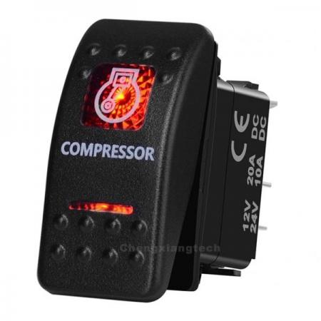 디바이스마트,EV 전기차/캠핑카/그린에너지 > 스위치/커넥터/릴레이 > 스위치/셀렉터,SMG,12v/24v ARB스타일 방수 푸쉬 스위치 빨간색 (COMPRESSOR) [TYE-LS062],24V, 10A / 12V, 20A / SPST / 방수 IP 6 / 레드 / COMPRESSOR