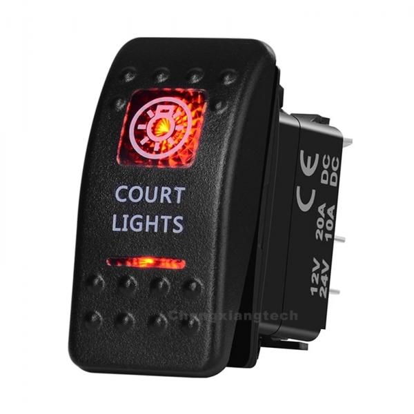 12v/24v ARB스타일 방수 푸쉬 스위치 빨간색 (COURT LIGHTS) [TYE-LS063]