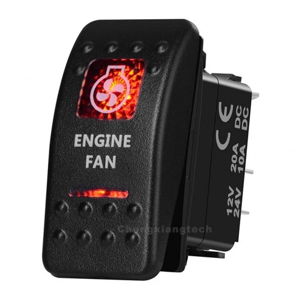 12v/24v ARB스타일 방수 푸쉬 스위치 빨간색 (ENGINE FAN) [TYE-LS065]