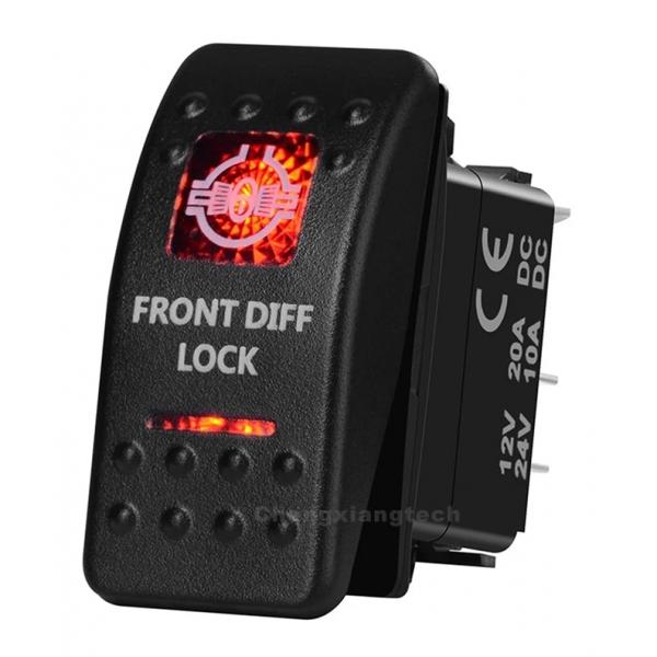 12v/24v ARB스타일 방수 푸쉬 스위치 빨간색 (FRONT DIFF LOCK) [TYE-LS070]