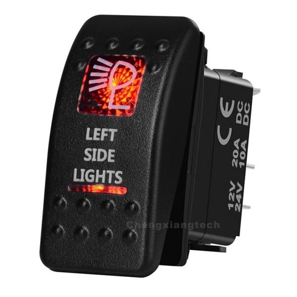 12v/24v ARB스타일 방수 푸쉬 스위치 빨간색 (LEFT SIDE LIGHTS) [TYE-LS078]
