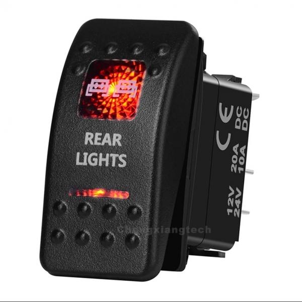 12v/24v ARB스타일 방수 푸쉬 스위치 빨간색 (REAR LIGHTS) [TYE-LS084]