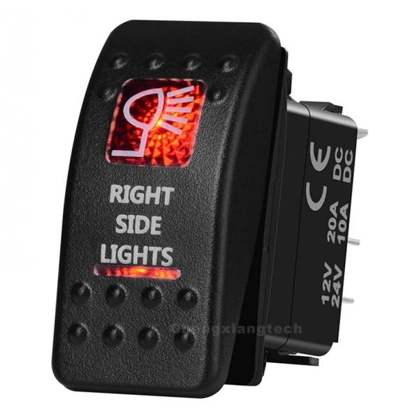 12v/24v ARB스타일 방수 푸쉬 스위치 빨간색 (RIGHT SIDE LIGHTS) [TYE-LS087]