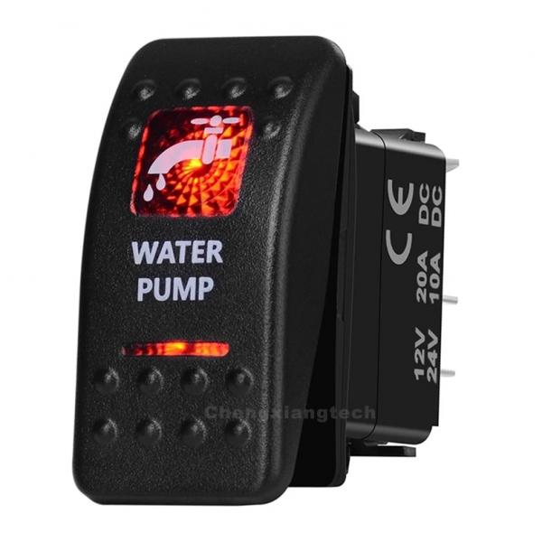 12v/24v ARB스타일 방수 푸쉬 스위치 빨간색 (WATER PUMP) [TYE-LS095]