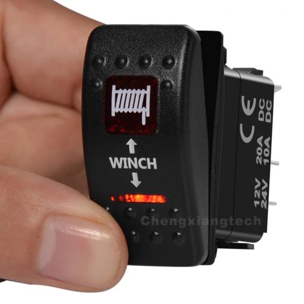 12v/24v ARB스타일 방수 푸쉬 스위치 빨간색 (WINCH) [TYE-LS096]