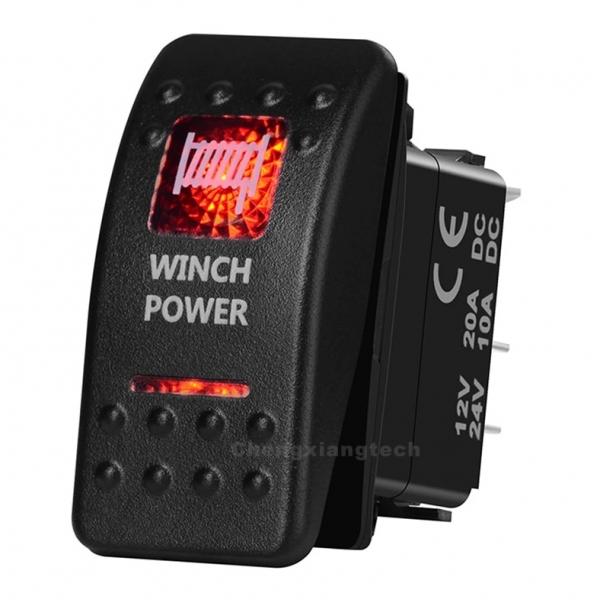 12v/24v ARB스타일 방수 푸쉬 스위치 빨간색 (WINCH POWER) [TYE-LS098]
