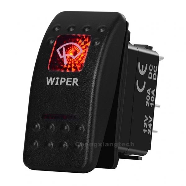 12v/24v ARB스타일 방수 푸쉬 스위치 빨간색 (WIPER) [TYE-LS099]