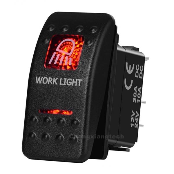 12v/24v ARB스타일 방수 푸쉬 스위치 빨간색 (WORK LIGHT) [TYE-LS100]