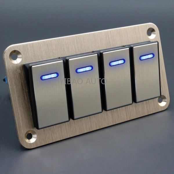 IP65 12/24 v 로커 스위치 패널 (골드 4구) [TYE-SP023]