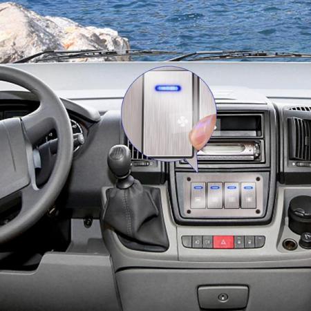 디바이스마트,EV 전기차/캠핑카/그린에너지 > 스위치/커넥터/릴레이 > 스위치/셀렉터,SMG,IP65 12/24 v 로커 스위치 패널 (골드 6구) [TYE-SP024],12/24V / IP65 / 로커스위치 6구 / 골드