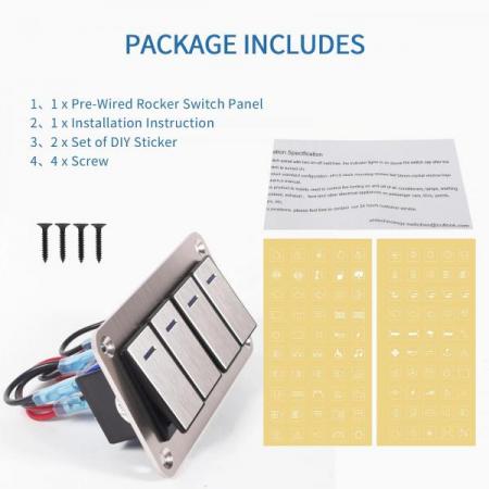 디바이스마트,EV 전기차/캠핑카/그린에너지 > 스위치/커넥터/릴레이 > 스위치/셀렉터,SMG,IP65 12/24 v 로커 스위치 패널 (골드 6구) [TYE-SP024],12/24V / IP65 / 로커스위치 6구 / 골드