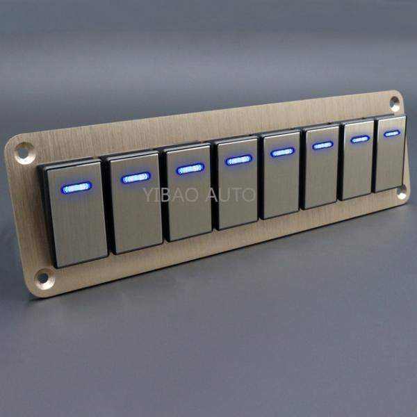 IP65 12/24 v 로커 스위치 패널 (골드 8구) [TYE-SP025]