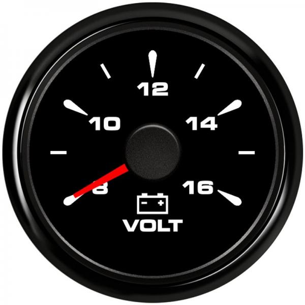 전압계 12V 52mm 블랙 다크크롬 [TYE-LG003]