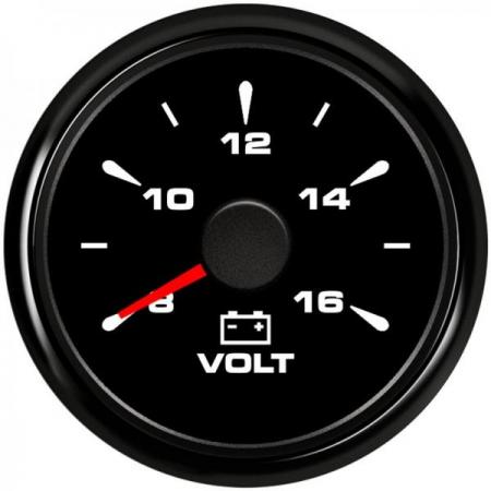 디바이스마트,EV 전기차/캠핑카/그린에너지 > 센서류 > 게이지,SMG,전압계 12V 52mm 블랙 다크크롬 [TYE-LG003],52mm / 8~16V / IP67 / 작동전압 : 9 ~ 32V / Black Dark Crome