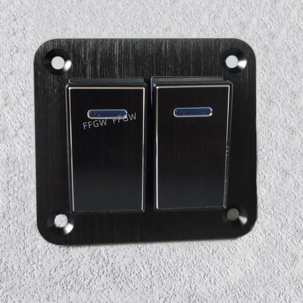 IP65 12/24 v 로커 스위치 패널 (블랙 2구) [TYE-SP026]