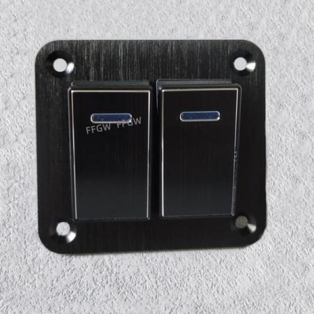 디바이스마트,EV 전기차/캠핑카/그린에너지 > 스위치/커넥터/릴레이 > 스위치/셀렉터,SMG,IP65 12/24 v 로커 스위치 패널 (블랙 2구) [TYE-SP026],12/24V / IP65 / 로커스위치 2구 / 블랙