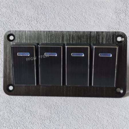 디바이스마트,EV 전기차/캠핑카/그린에너지 > 스위치/커넥터/릴레이 > 스위치/셀렉터,SMG,IP65 12/24 v 로커 스위치 패널 (블랙 4구) [TYE-SP028],12/24V / IP65 / 로커스위치 4구 / 블랙