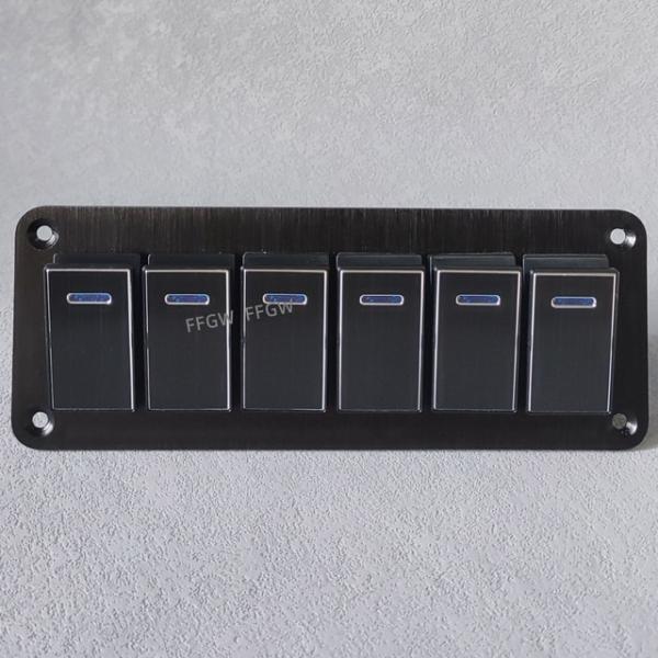 IP65 12/24 v 로커 스위치 패널 (블랙 6구) [TYE-SP029]