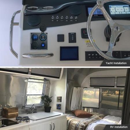 디바이스마트,EV 전기차/캠핑카/그린에너지 > 컨트롤패널/박스 > 컨트롤패널,QUBEN,12V USB 듀얼 시가잭 충전기 5V 어댑터 전압계 패널 (실버) [TYE-SP032],12V / 스위치 1구 / 시가잭 / LED 전압계 / 듀얼 USB / 실버