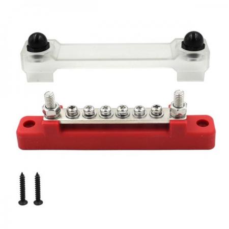 디바이스마트,EV 전기차/캠핑카/그린에너지 > 전선/전기용품 > 단자/단자대/부스바,SMG,자동차 터미널 블록 12v 전원 분배 블록 (빨강 6단자) [TYE-TB005],6 터미널 / 48V / 150A / 121*42*20mm / 80g / 레드