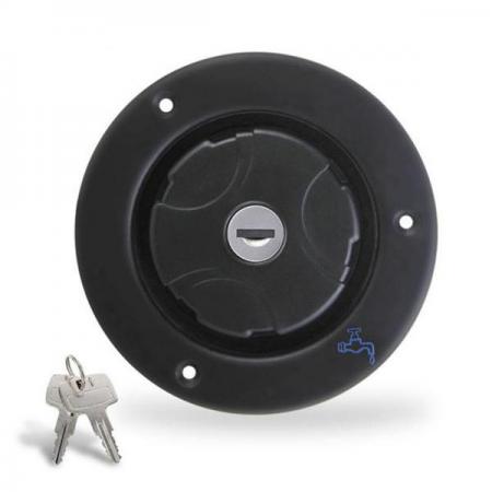 디바이스마트,EV 전기차/캠핑카/그린에너지 > 캠핑/보트 악세사리 > 벤트/해치/입수구,SMG,물 탱크용 잠금 커버 액세서리 (블랙) [TYE-CA005],카라반, 캠핑카, 트레일러 입수구 잠금장치 커버 / 블랙