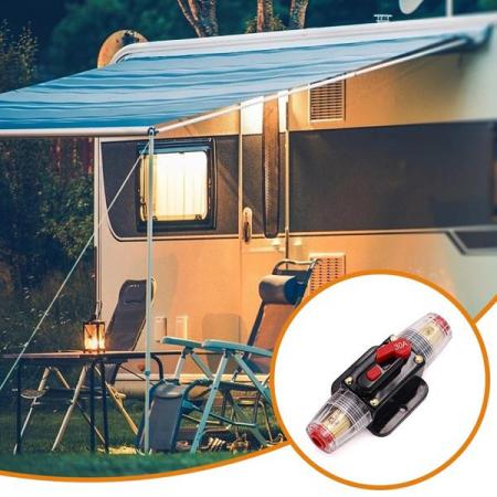 디바이스마트,EV 전기차/캠핑카/그린에너지 > 전선/전기용품 > 변압기/차단기,SMG,12/24V 자동차 오디오 증폭기 회로 차단기 퓨즈 홀더 (150A) [TYE-FU017],12~24V / ABS / 100*42*42mm / 150A