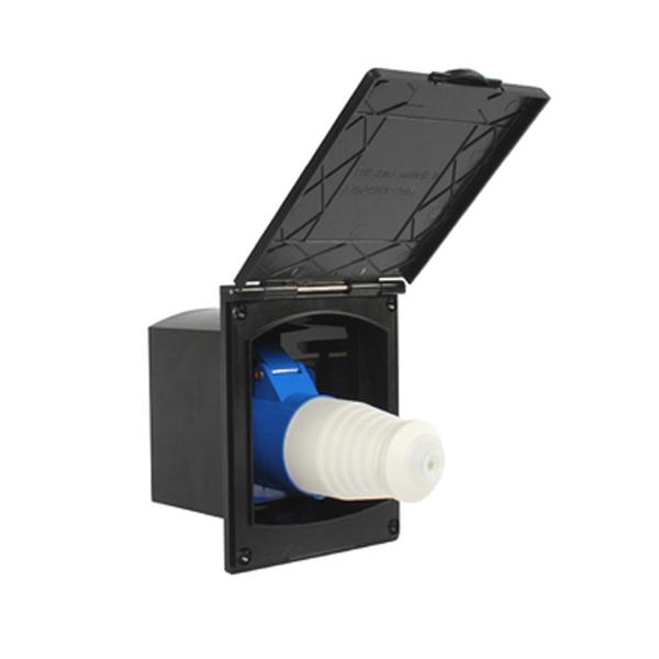 220V-240V 16A 외부 플러시 후크 업 방수 소켓 (블랙) [TYE-WPS01]