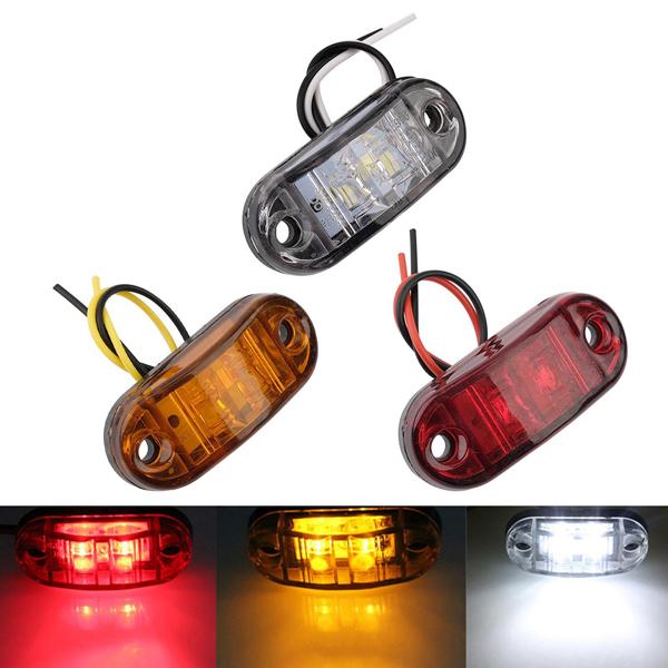 12V 24V 2 Led 타원형 사이드 마커 (화이트) [TYE-CL016]