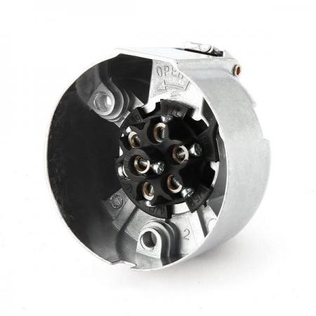 디바이스마트,EV 전기차/캠핑카/그린에너지 > 캠핑/보트 악세사리 > 트레일러잭/소켓,SMG,12V 7핀 알루미늄 트레일러 견인 플러그 소켓 [TYE-TA004],35*40*95mm / 알루미늄 + 구리 / 7핀 / 커버