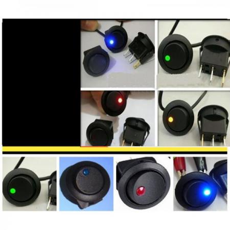 디바이스마트,EV 전기차/캠핑카/그린에너지 > 스위치/커넥터/릴레이 > 스위치/셀렉터,SMG,ON Off SPST 20mm 라운드 로커 스위치 12 V (레드) [TYE-TS001],12V 16A / SPST / 2핀 / 24*24*30mm / 레드