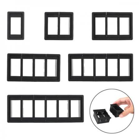 디바이스마트,EV 전기차/캠핑카/그린에너지 > 스위치/커넥터/릴레이 > 스위치홀더/패널,SMG,스위치 케이스 스위치 패널 하우징 (4구) [TYE-LSH07],51*105*26mm / 4구 / 스위치 미포함 / 로커스위치용