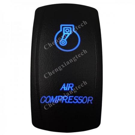 디바이스마트,EV 전기차/캠핑카/그린에너지 > 스위치/커넥터/릴레이 > 스위치/셀렉터,SMG,12V/24V 범용 5/7 핀 블루 LED 스위치 (AIR COMPRESSOR) [TYE-LS116],24V, 10A / 12V, 20A / SPST / 방수 IP 6 / 블루 / AIR COMPRESSOR