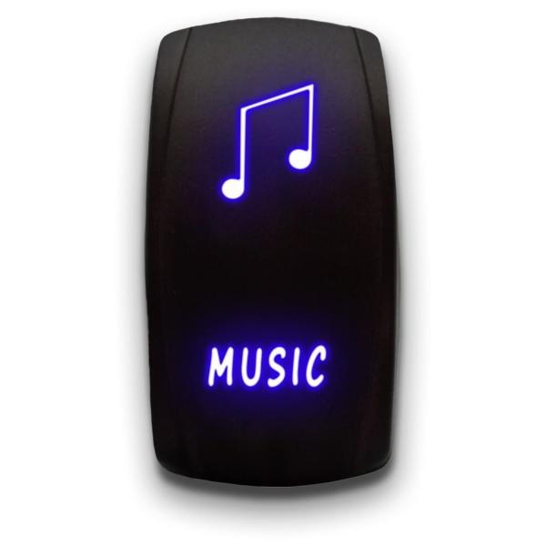 12V/24V 범용 5/7 핀 블루 LED 스위치 (MUSIC) [TYE-LS122]