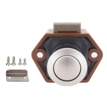디바이스마트,EV 전기차/캠핑카/그린에너지 > 캠핑/보트 악세사리 > 기타 악세사리,SMG,캠핑카 푸시 잠금 장치, 직경 20mm (갈색) [TYE-PL001],푸시 잠금 장치 / 브라운